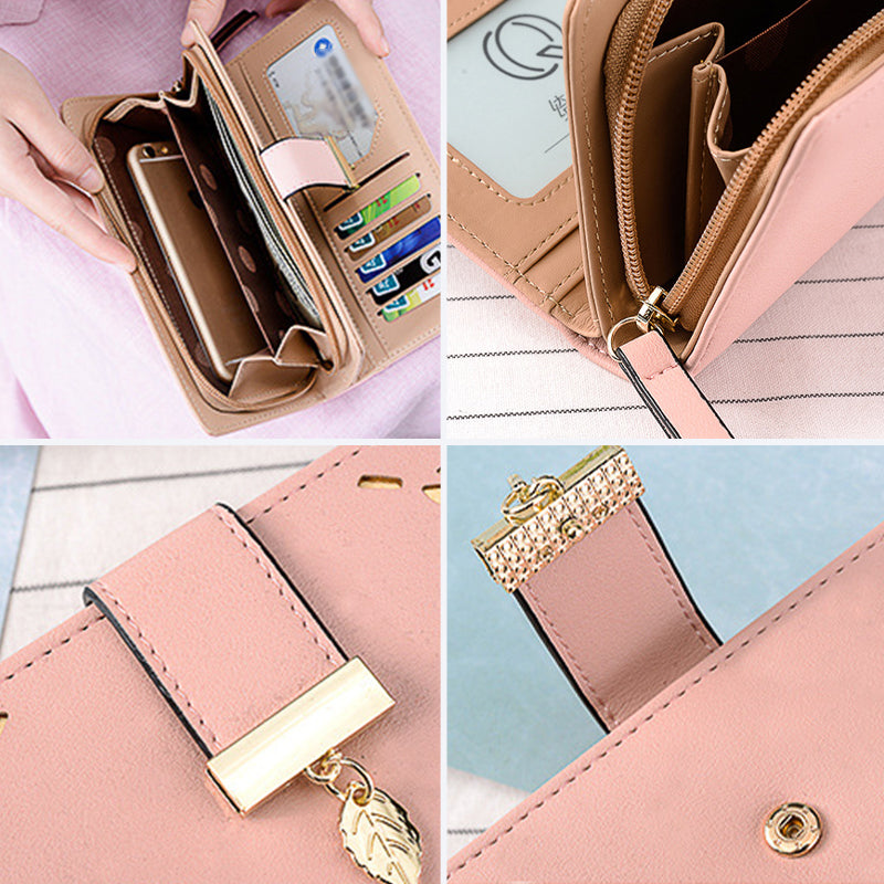 WOMEN'S WALLET WITH CUT-OUT DESIGN