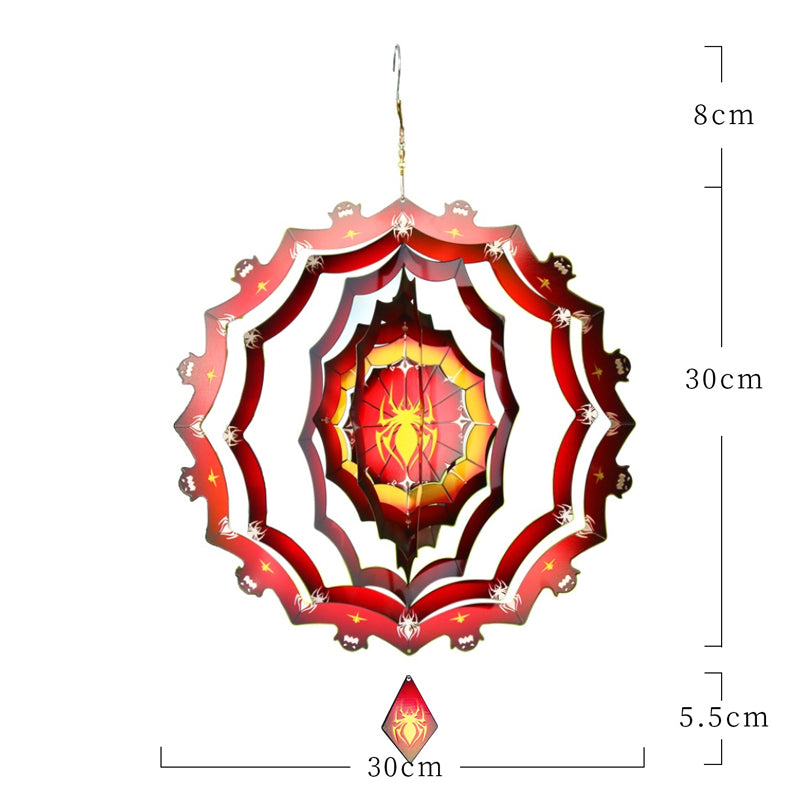 Halloween Themed 3D Optical Illusion Hanging Wind Spinner