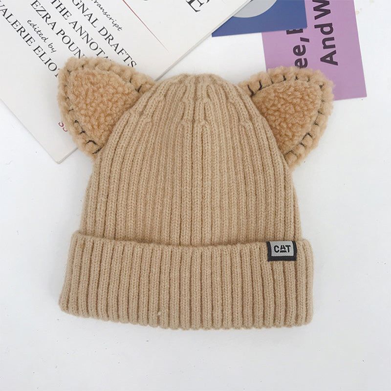 Winter Cat Ears Knitted Beanie