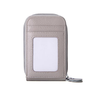 RFID Anti-theft Brushed Leather Organ Card Holder