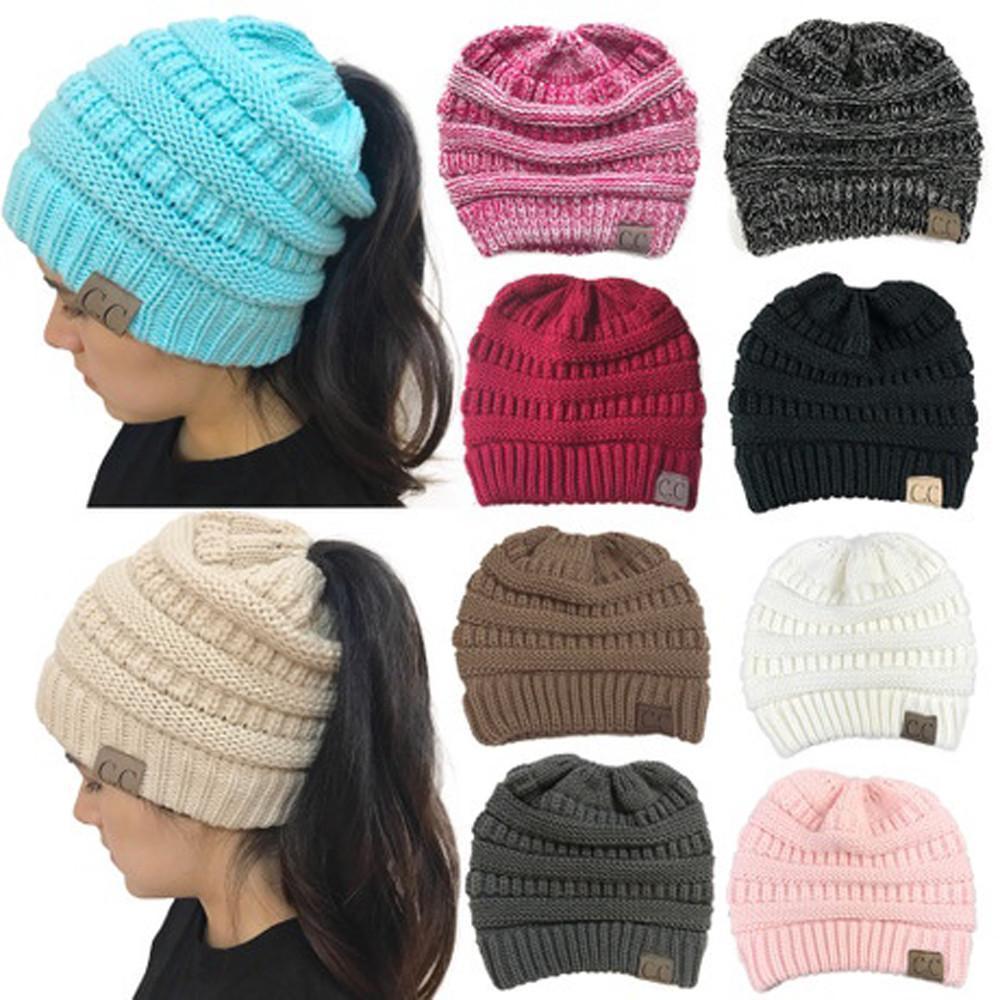 Soft Knit Ponytail Beanie