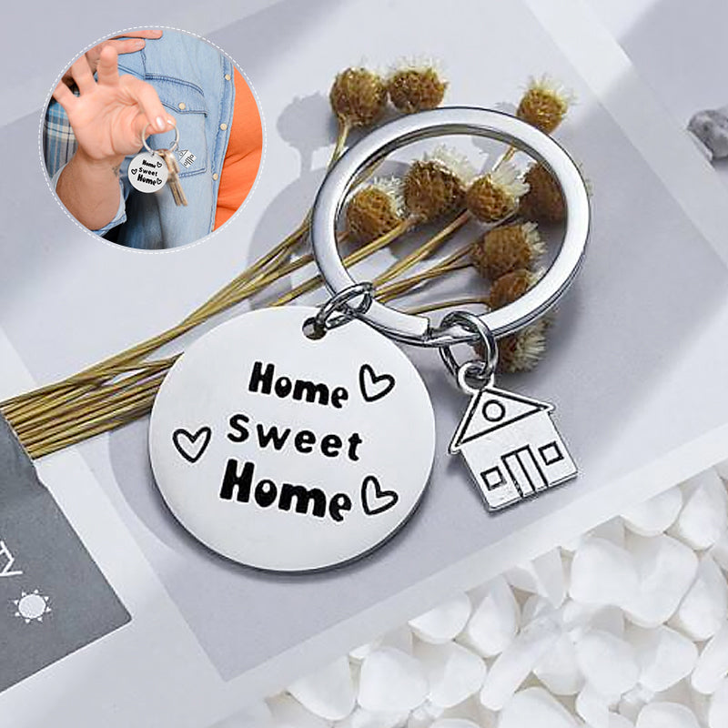 Home Sweet Home Stainless Steel Keychain