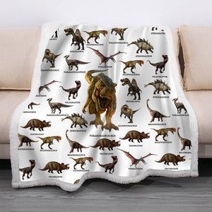 Dinosaur Theme Soft Fleece Blanket