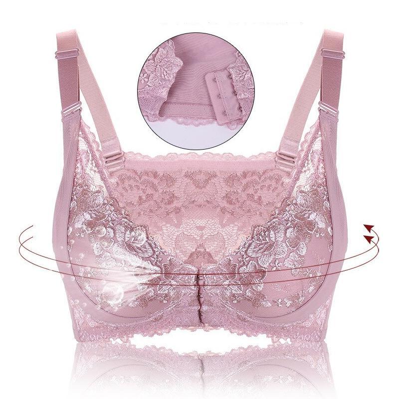 Women Sexy Adjustable Front Buckle Lace Vest Bra