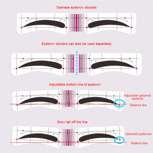 Eyebrows Stencil Stickers 12 Styling