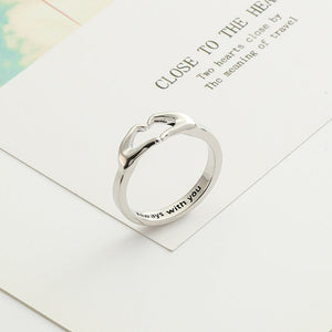 Loving Hugging Hands Couple Ring