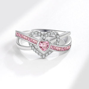 Pink Heart Surround Ring