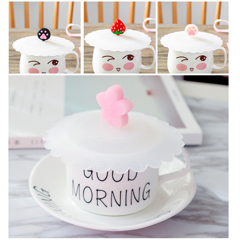 Cartoon Silicone Dustproof Cup Cover