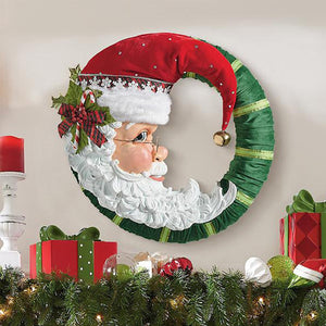 Christmas round Santa Claus resin decoration