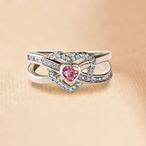 Pink Heart Surround Ring