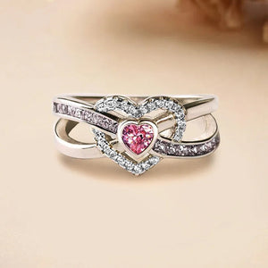 Pink Heart Surround Ring