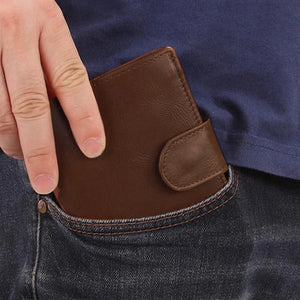 Multi-slot Trifold PU Leather Vintage Wallet