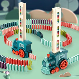 Domino Train Blocks Set Building and Stacking Toy For Kids