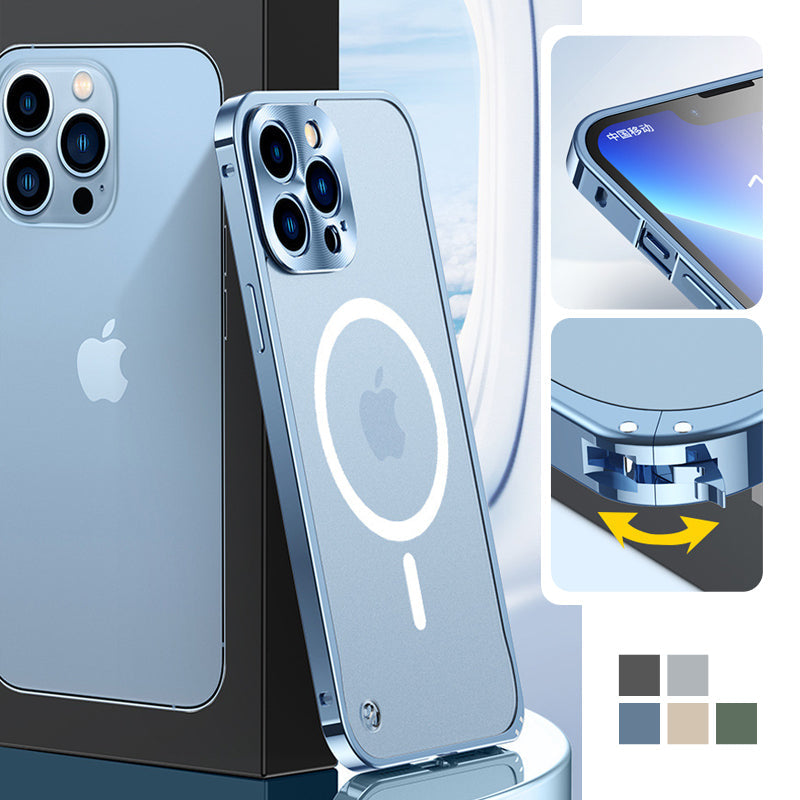 Metal Frame Magnetic Charging iPhone Case