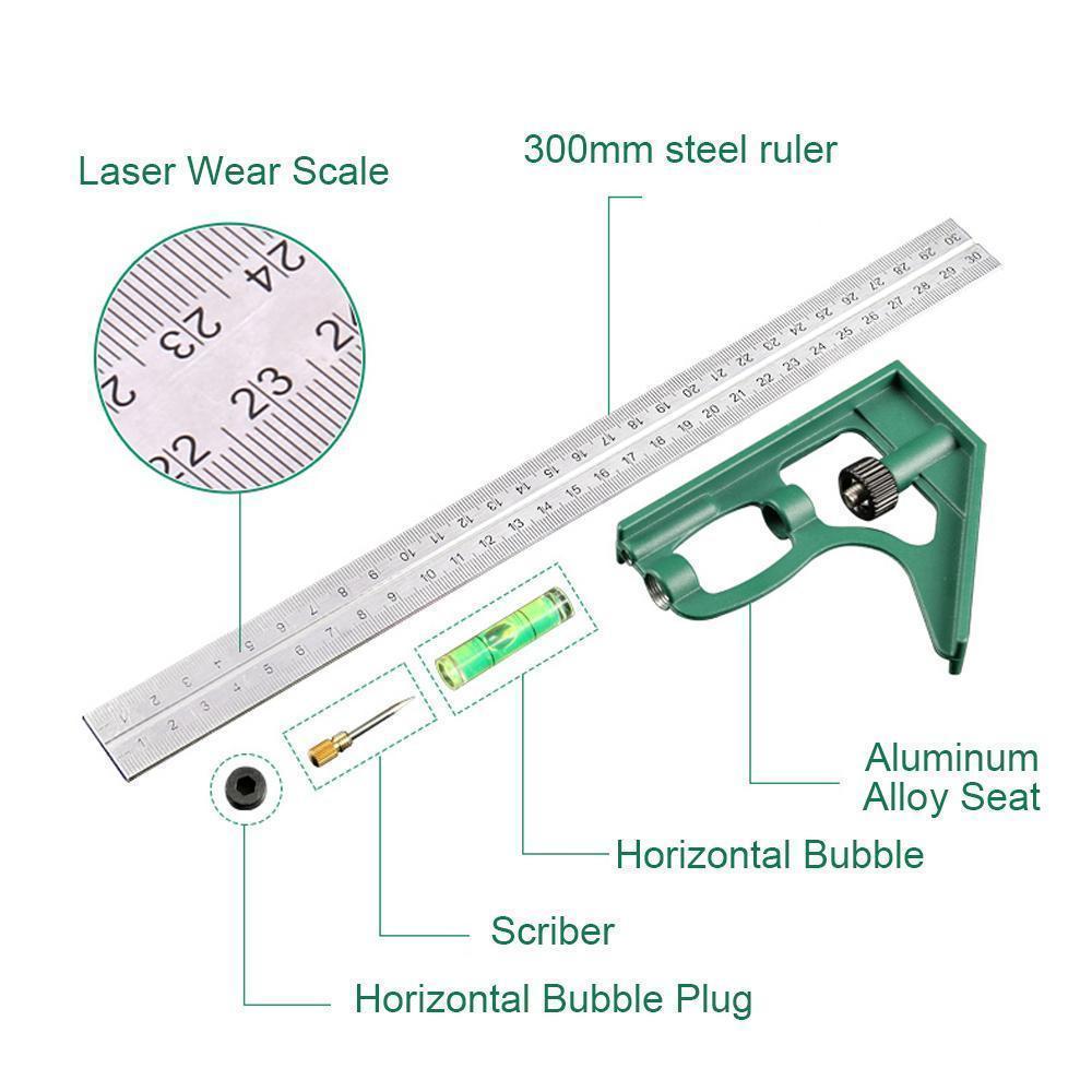 Multifunction Active Square Ruler Angle Ruler