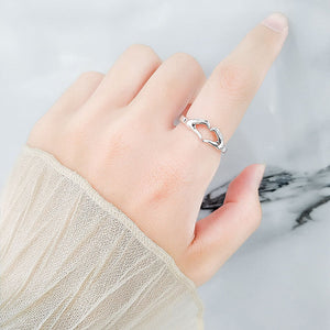 Loving Hugging Hands Couple Ring