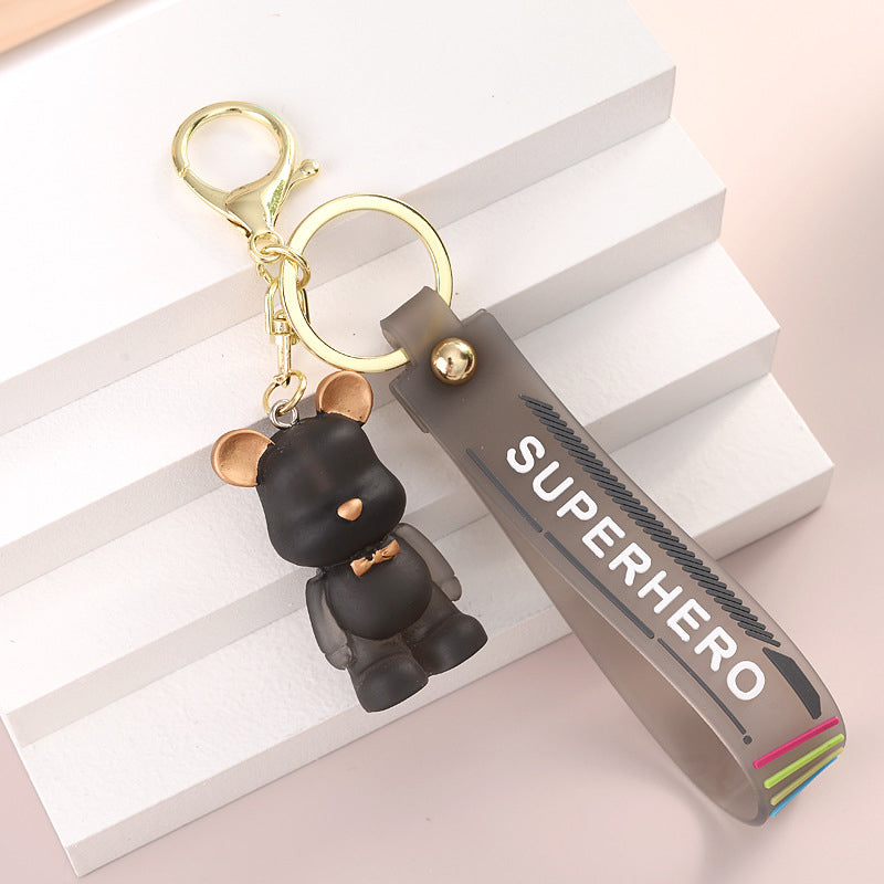 Bow Tie Bear Keychain