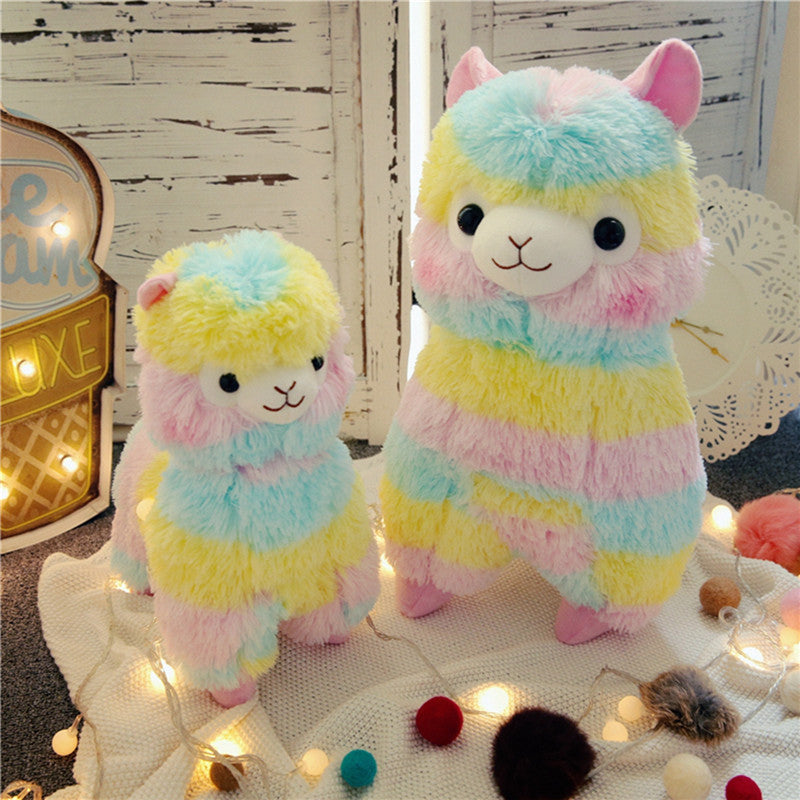 Stuffed Doll - Rainbow Alpaca