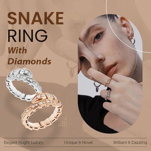 Snake Ring with Diamonds