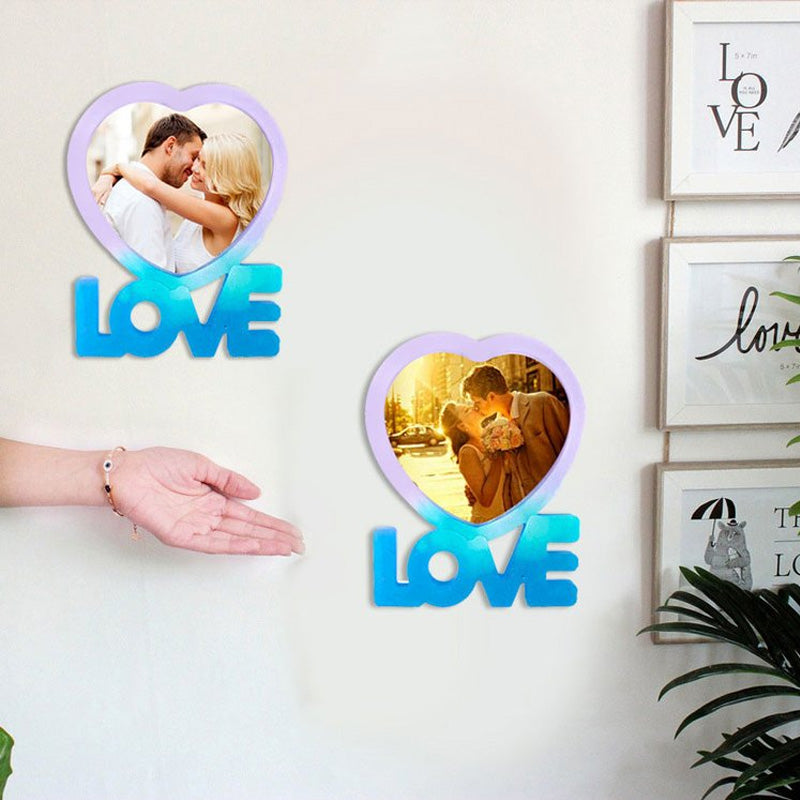 Love Heart-shaped Photo Frame Resin Mold