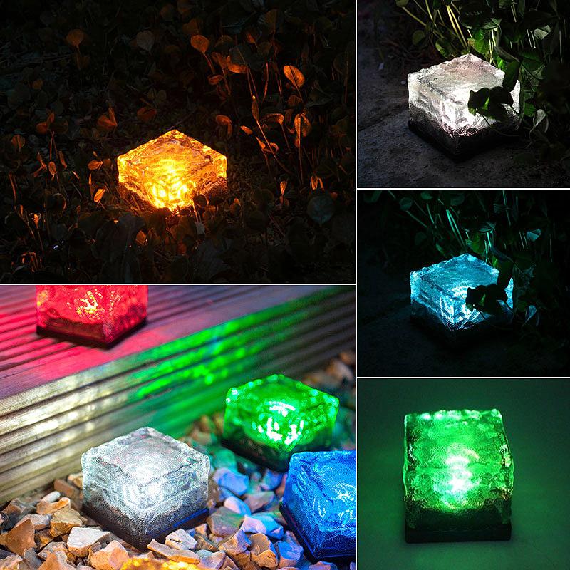 Solar Powered Brick Shape Path Light