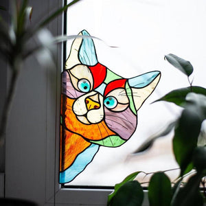 😻Handmade Stain Glass Cat Suncatcher For Window(Buy 5 get 20% off)