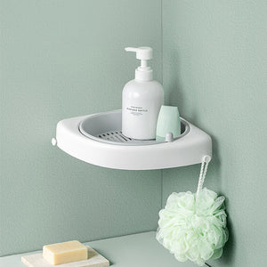 Bathroom Corner Rotatable Shelf