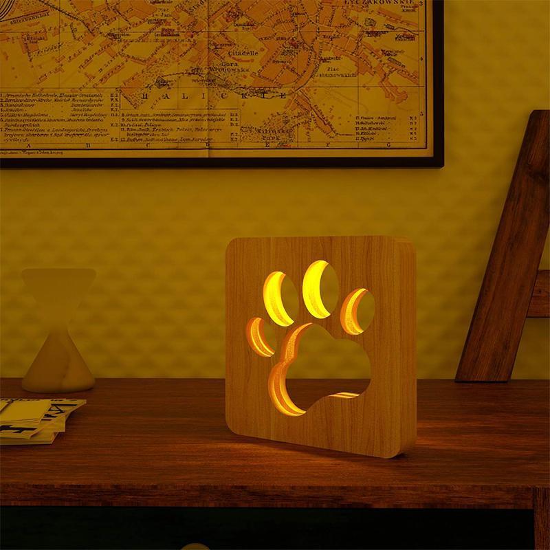 House Decor LED Wooden Lamp