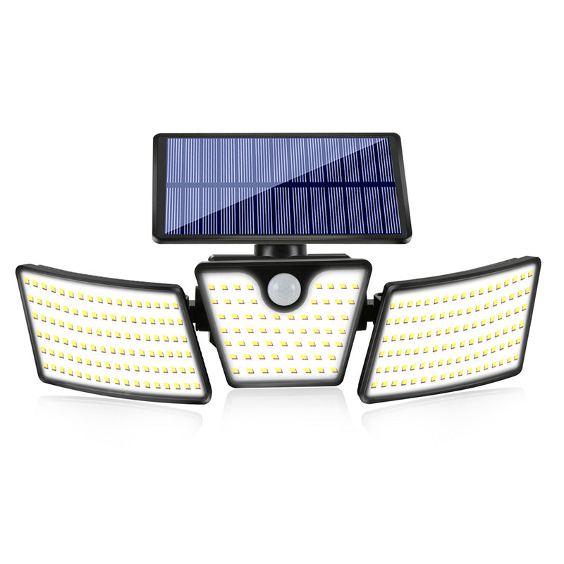 Triple LED Solar Wall Light