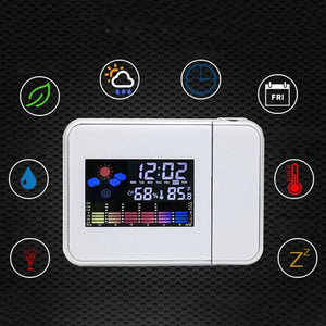 Rotating Projection Color Screen Temperature Electronic Clock