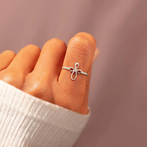 Micro Pave Cross Wrap Ring