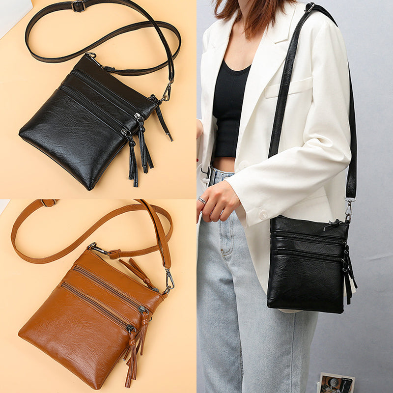 Soft Leather Shoulder Diagonal Bag