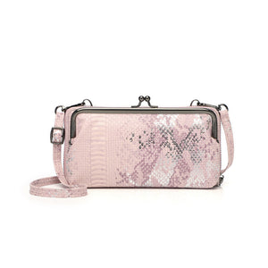 Large Capacity Elegant Shining Kiss-Lock Crossbody Phone Bag