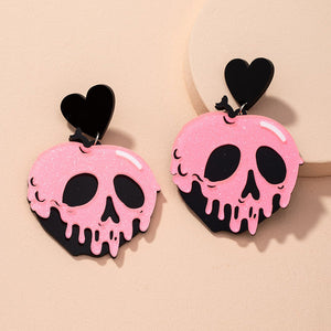 Acrylic Skull Women's Stud Earrings