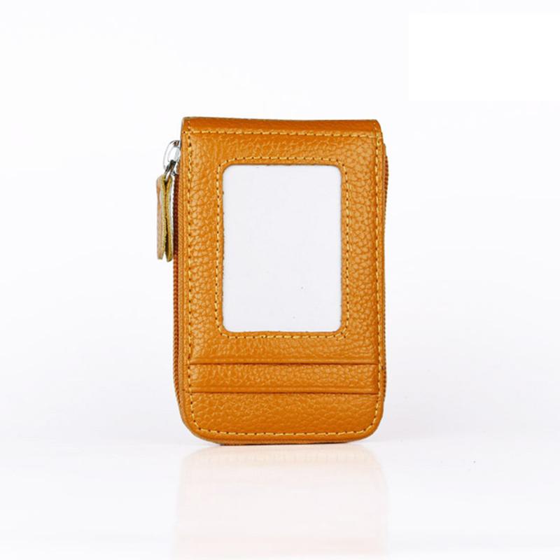 RFID Anti-theft Brushed Leather Organ Card Holder