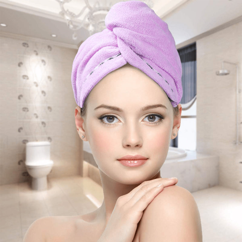 Hair-Drying Towel Cap