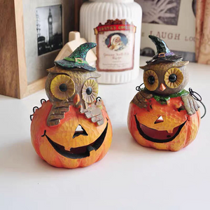 Pumpkin Head Owl Ornament