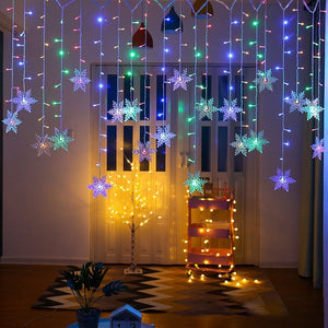 LED Snowflake Curtain Light