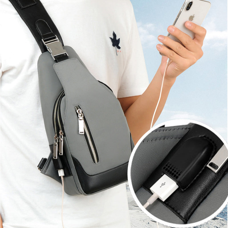 Casual USB Chest Bag