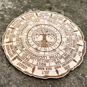 💖Wheel Of The Year Wood Sign - Tree of Life