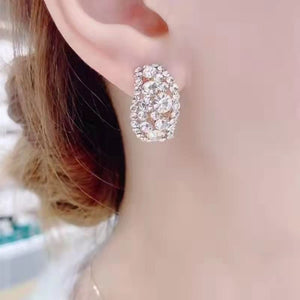 Full Flash Hollow Stud Earrings