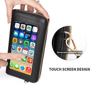 Touch Screen RFID Blocking Cellphone Purse