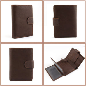 Multi-slot Trifold PU Leather Vintage Wallet