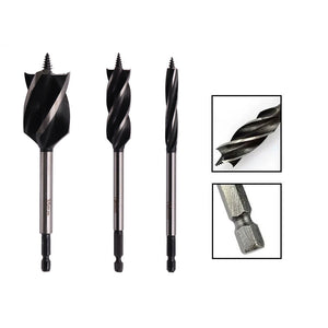 Four Edges Four Slot Woodworking Drill Bit Set