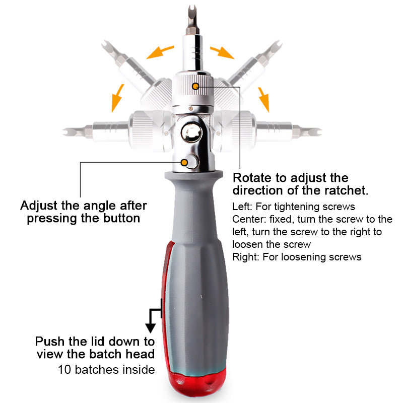 🔥10 In 1 Ratcheting Multitool Screwdriver Set🔥