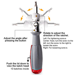 🔥10 In 1 Ratcheting Multitool Screwdriver Set🔥