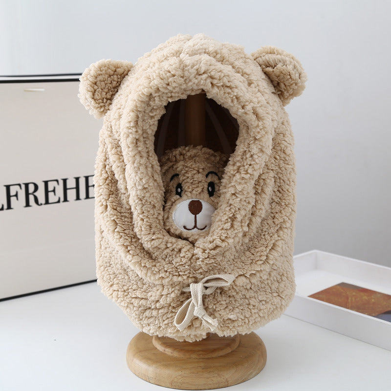 Warm Plush Bear Hat
