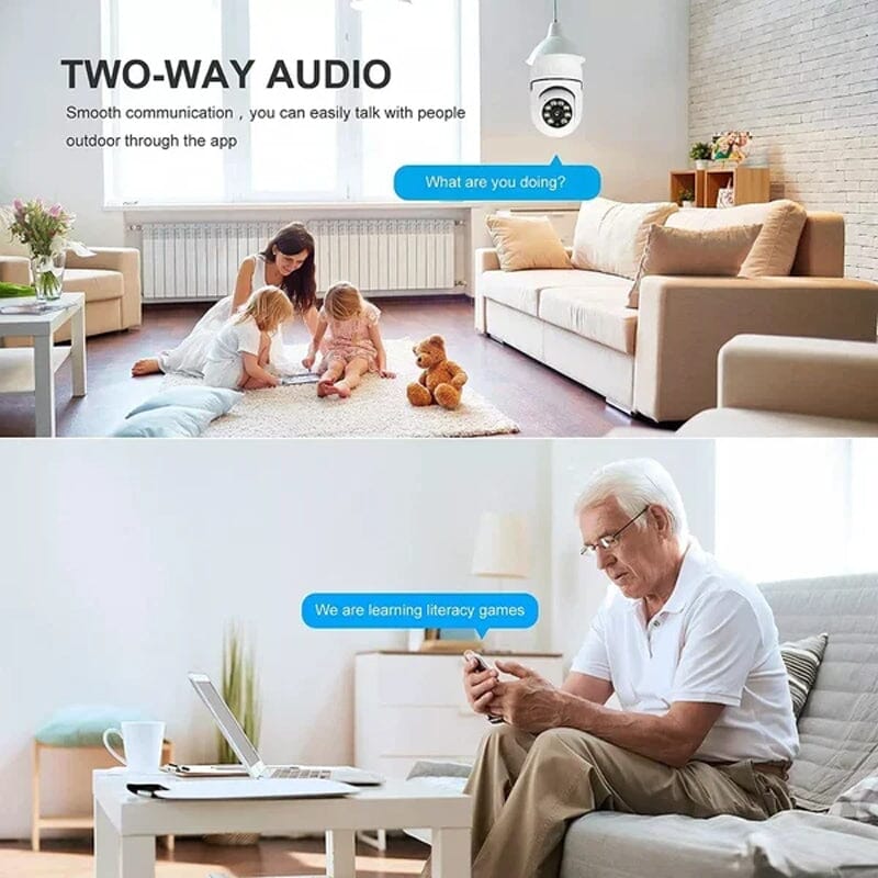 Wireless Wifi Light Bulb Camera Security Camera