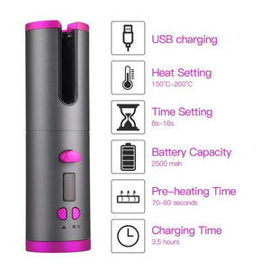 ⭐Wireless Auto Rotation Curling Iron