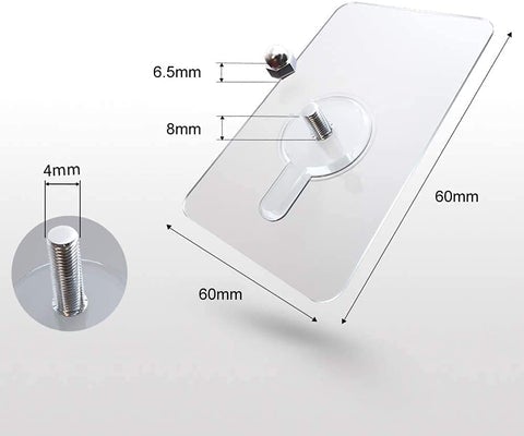 Self Adhesive Nails Wall Mount Non-Trace Screw Hook Stickers